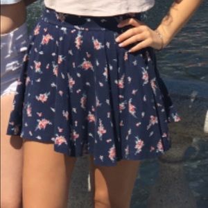 Blue floral skirt